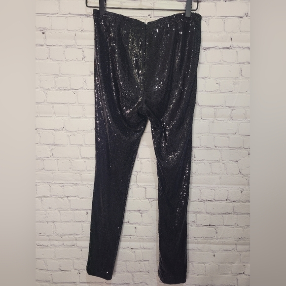 CUPCAKE AND CASHMIER Black Sequins Zip‎ Up Pants Size Small - Picture 6 of 6